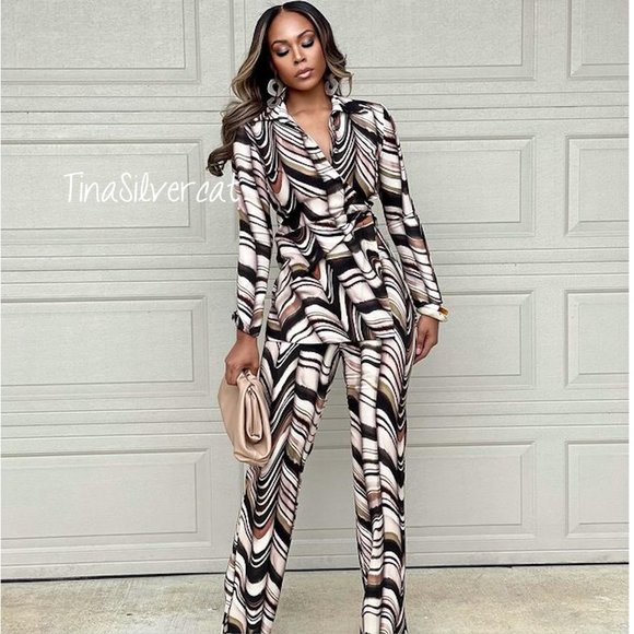 BOGGER'S FAVE! Zara 2 Piece Set Printed Pants and Matching Top Sz XS NWT - Picture 7 of 17